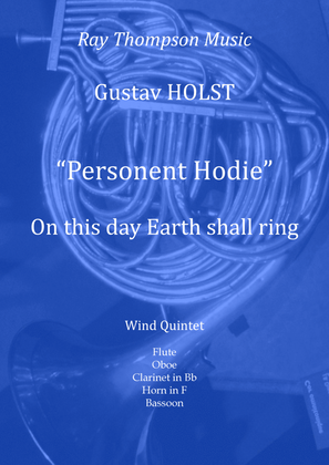 Book cover for Holst: "Personent Hodie" (On this day earth shall ring)(3 Carols H.133) - wind quintet