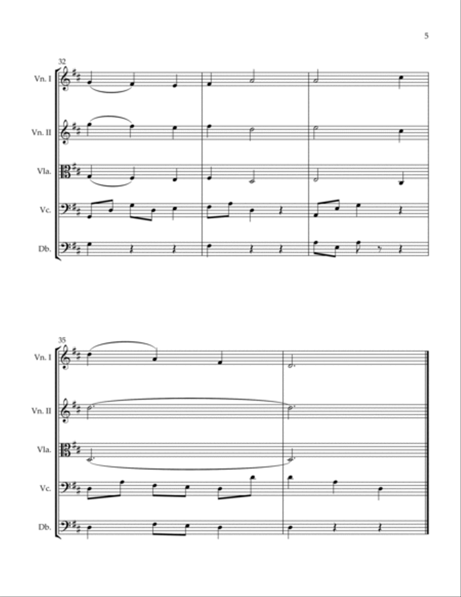 BERCEUSE FOR YOUNG STRING ORCHESTRA Chamber Music scores gallery preview page 5