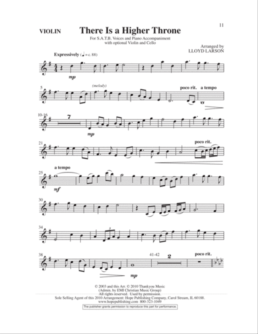 There Is a Higher Throne Choir scores gallery preview page 11