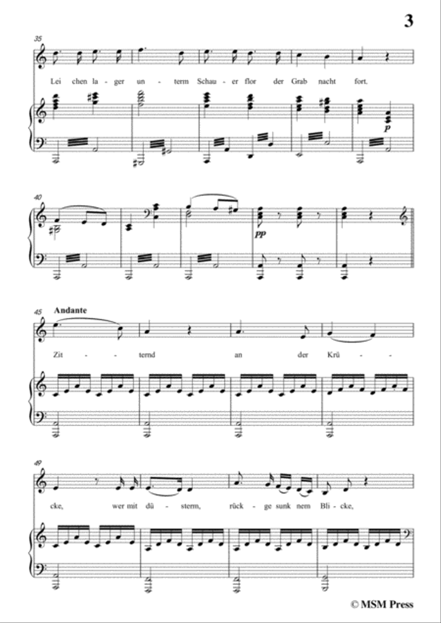 Schubert-Eine Leichenphantasie,D.7,in d minor,for Voice&Piano Voice scores gallery preview page 5