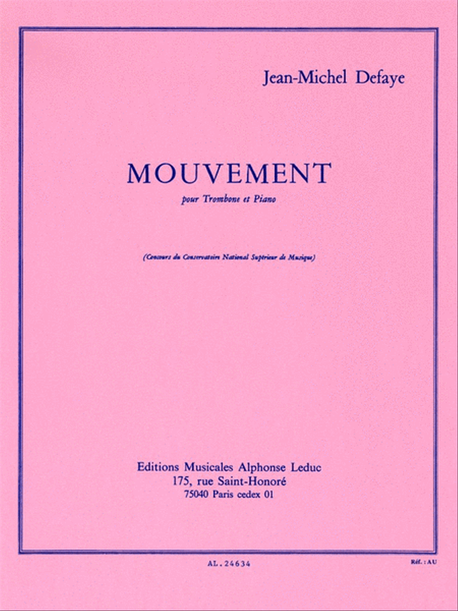 Movement, For Trombone And Piano Piano Accompaniment scores gallery preview page 1