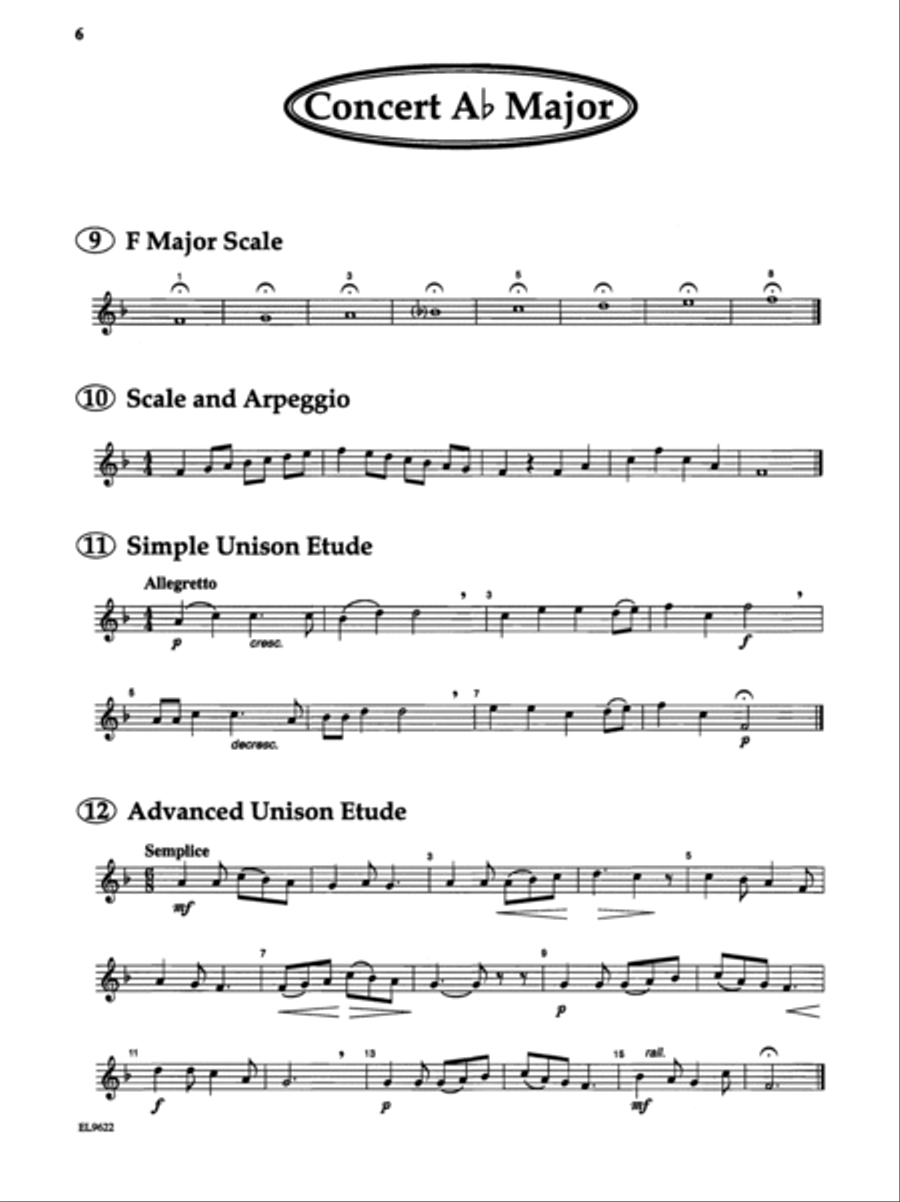 Directional Warm-Ups for Band (concert band method book - Part Book Set C: Bari Sax, Alto/Bass Clar. Concert Band scores gallery preview page 6