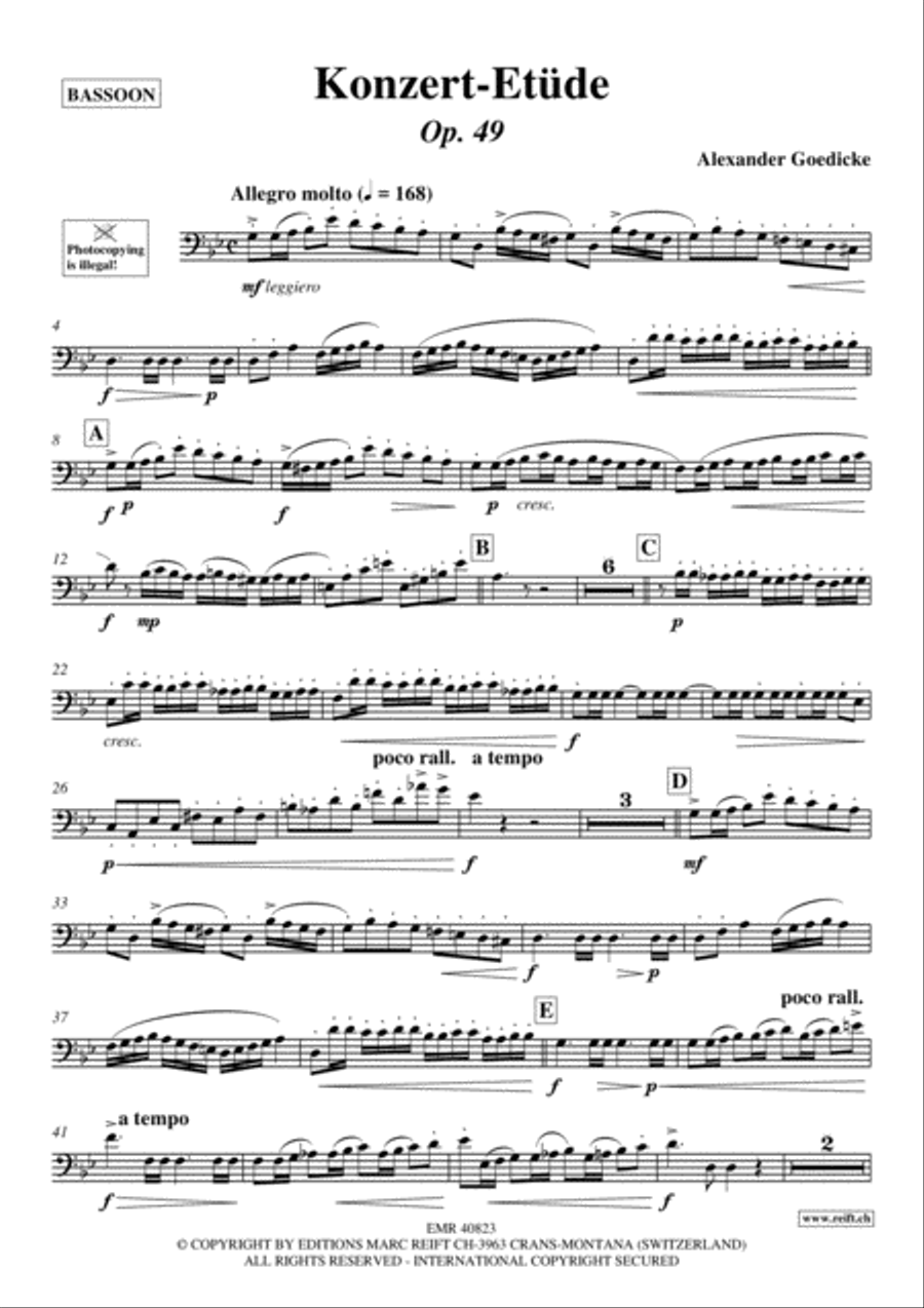 Konzert-Etude Konzert-Etude Bassoon Solo scores gallery preview page 2