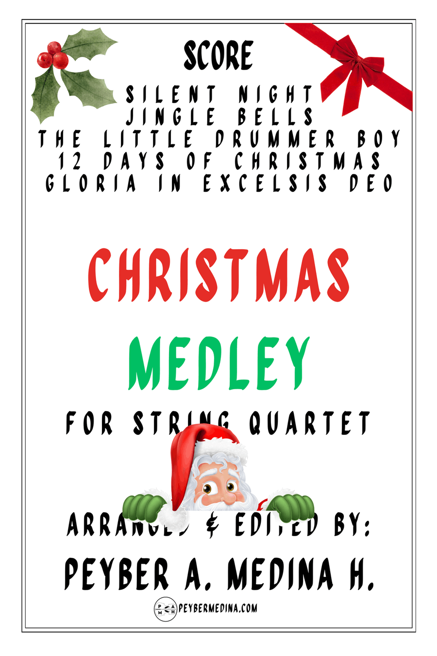 Christmas Medley, for string quartet String Quartet scores gallery preview page 1