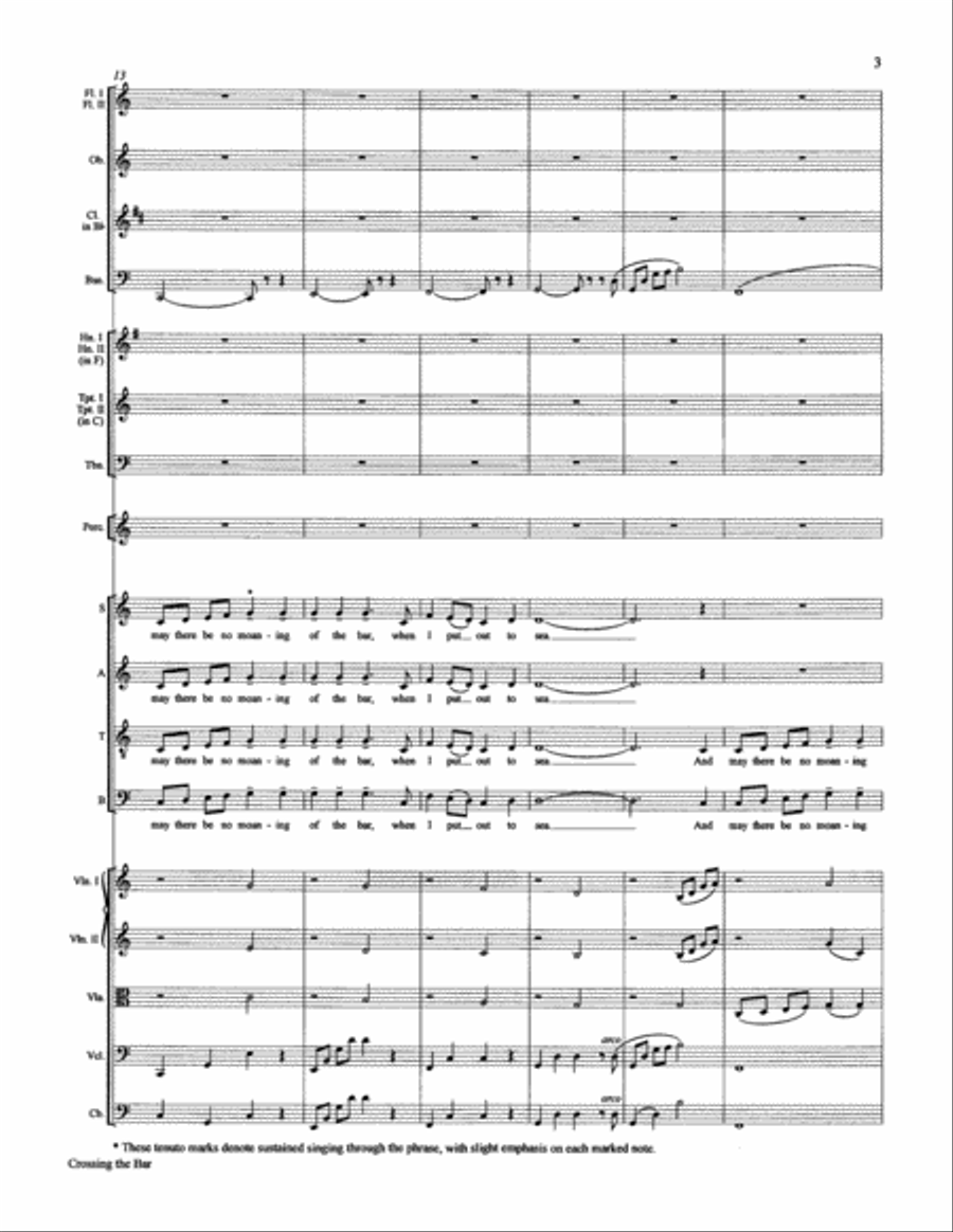 Crossing the Bar from Love Was My Lord and King! (Downloadable SATB Chamber Orchestra Score) 4-Part scores gallery preview page 4