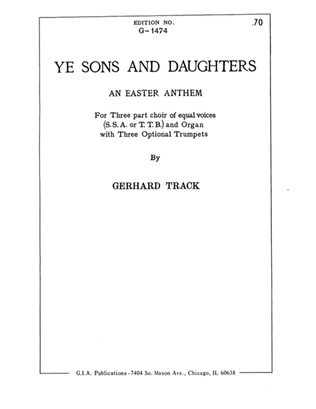 Book cover for Ye Sons and Daughters - Three-part edition