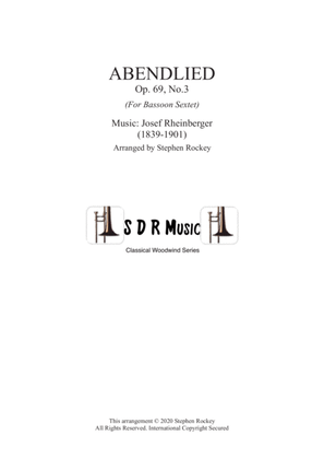 Book cover for Abendlied for Bassoon Sextet