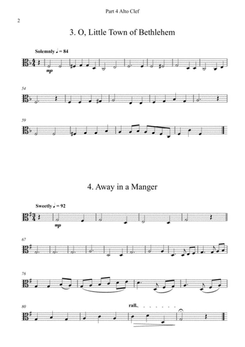 Carols for Four (or more) - Fifteen Carols with Flexible Instrumentation - Part 4 - Alto Clef