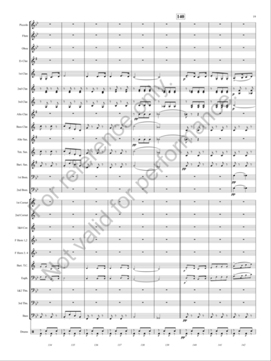 Marching Through Georgia Concert Band scores gallery preview page 16