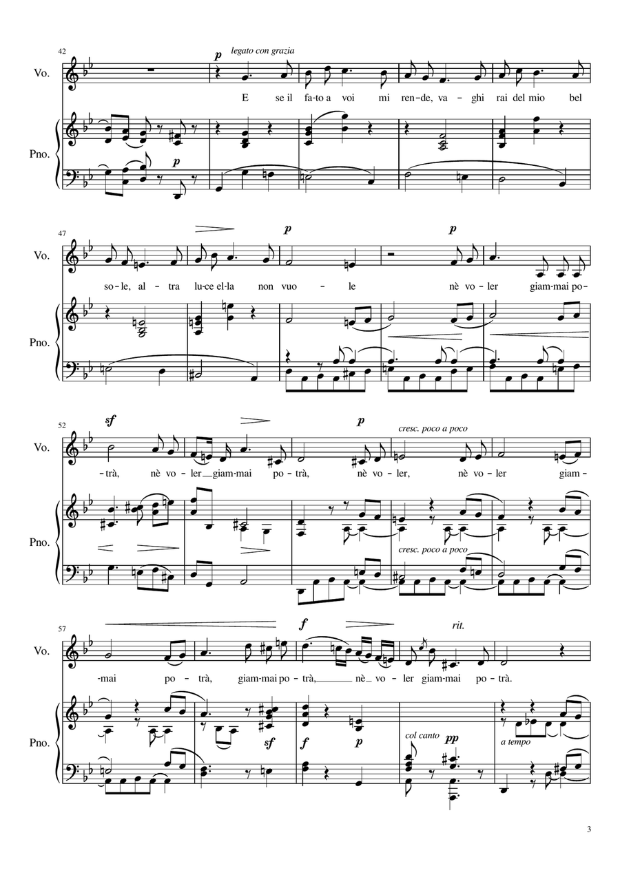 Il mio bel foco - G Minor Voice Solo scores gallery preview page 4