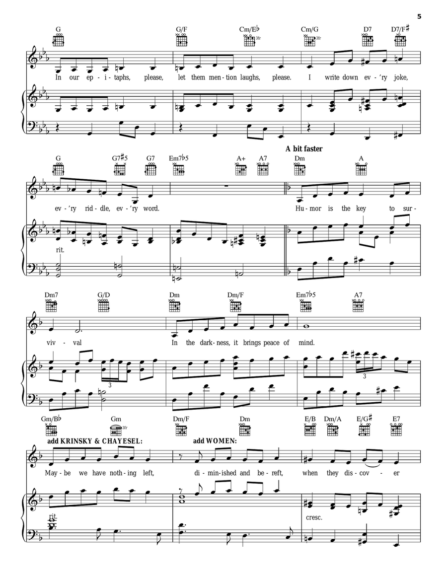 We Were Here Piano, Vocal, Guitar scores gallery preview page 5