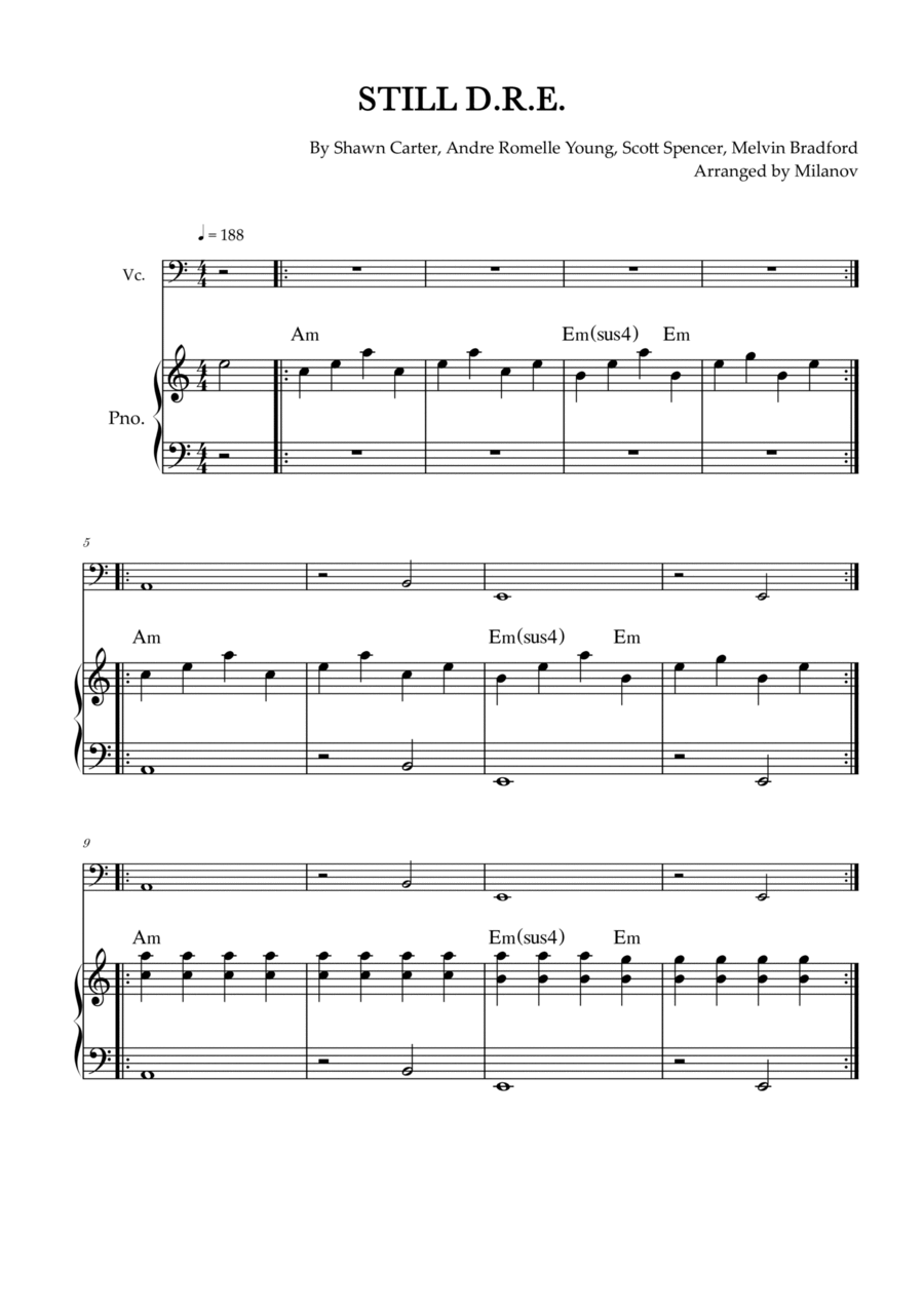 Still D.r.e. Piano scores gallery preview page 1