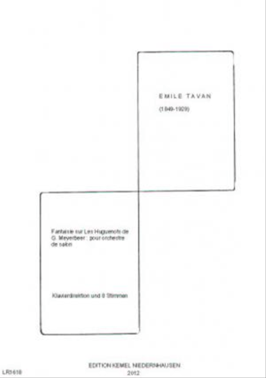 Fantaisie sur Les Huguenots de G. Meyerbeer Chamber Orchestra scores gallery preview page 1