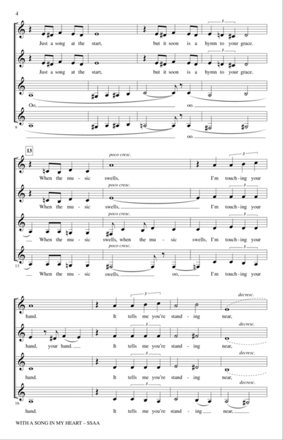 With A Song In My Heart SSA scores gallery preview page 2
