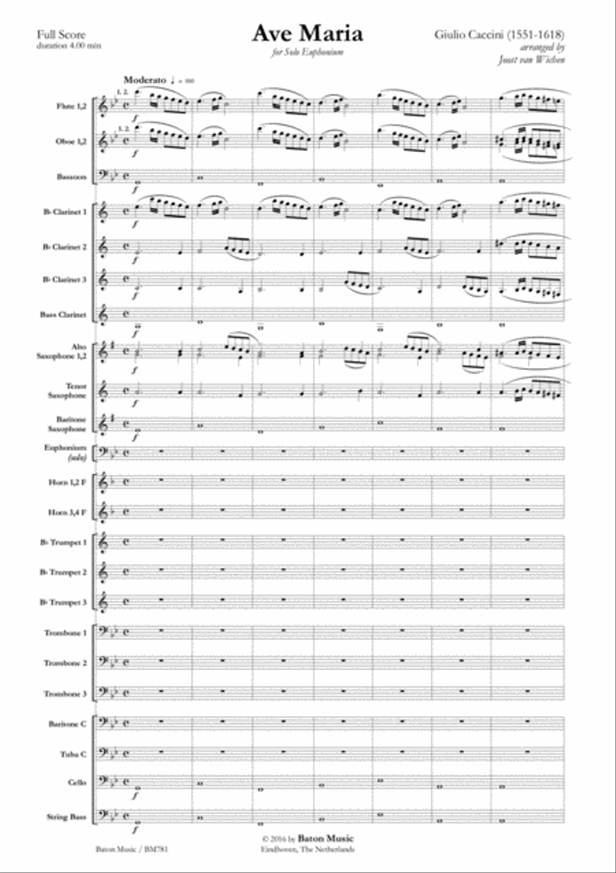 Ave Maria Concert Band scores gallery preview page 2