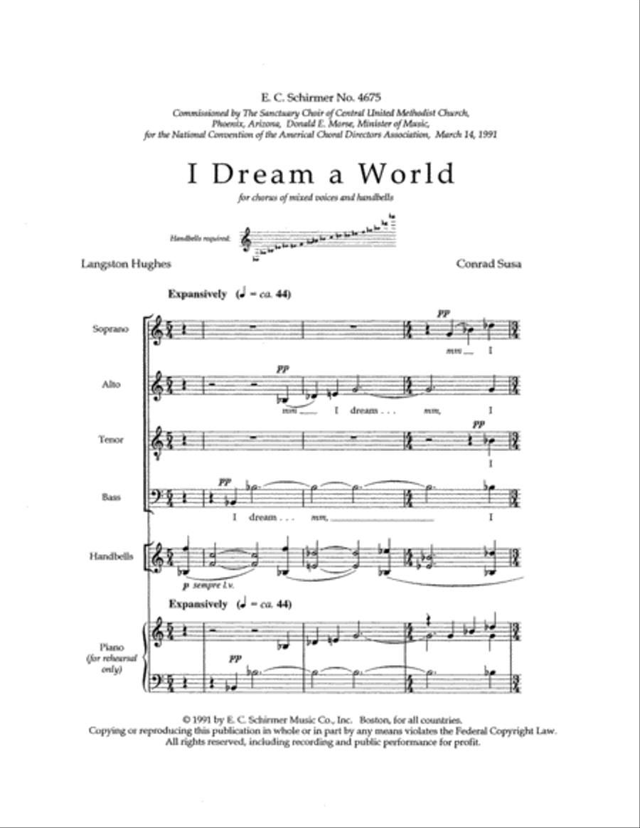 I Dream a World 4-Part scores gallery preview page 2