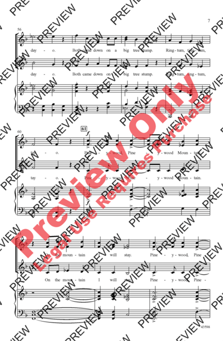 Pineywood Mountain Pineywood Mountain Women's Choir scores gallery preview page 7
