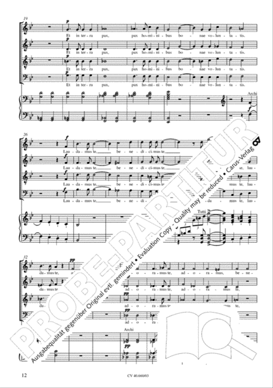 Mass in E flat major (Messe in Es) SATTB scores gallery preview page 13
