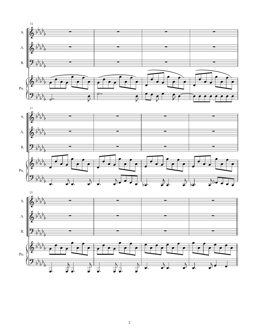 Sweet Child O' Mine 3-Part scores gallery preview page 2