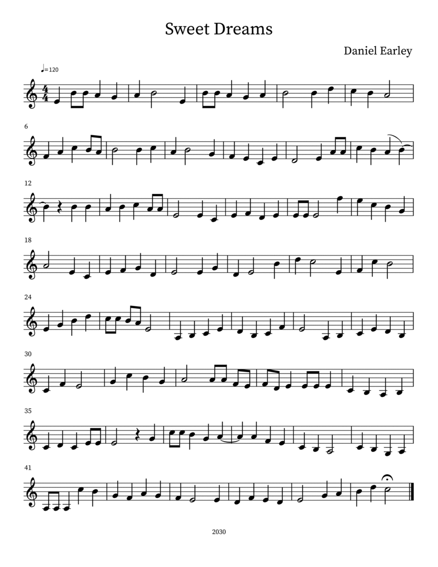 Sweet Dreams Sweet Dreams Harp scores gallery preview page 1