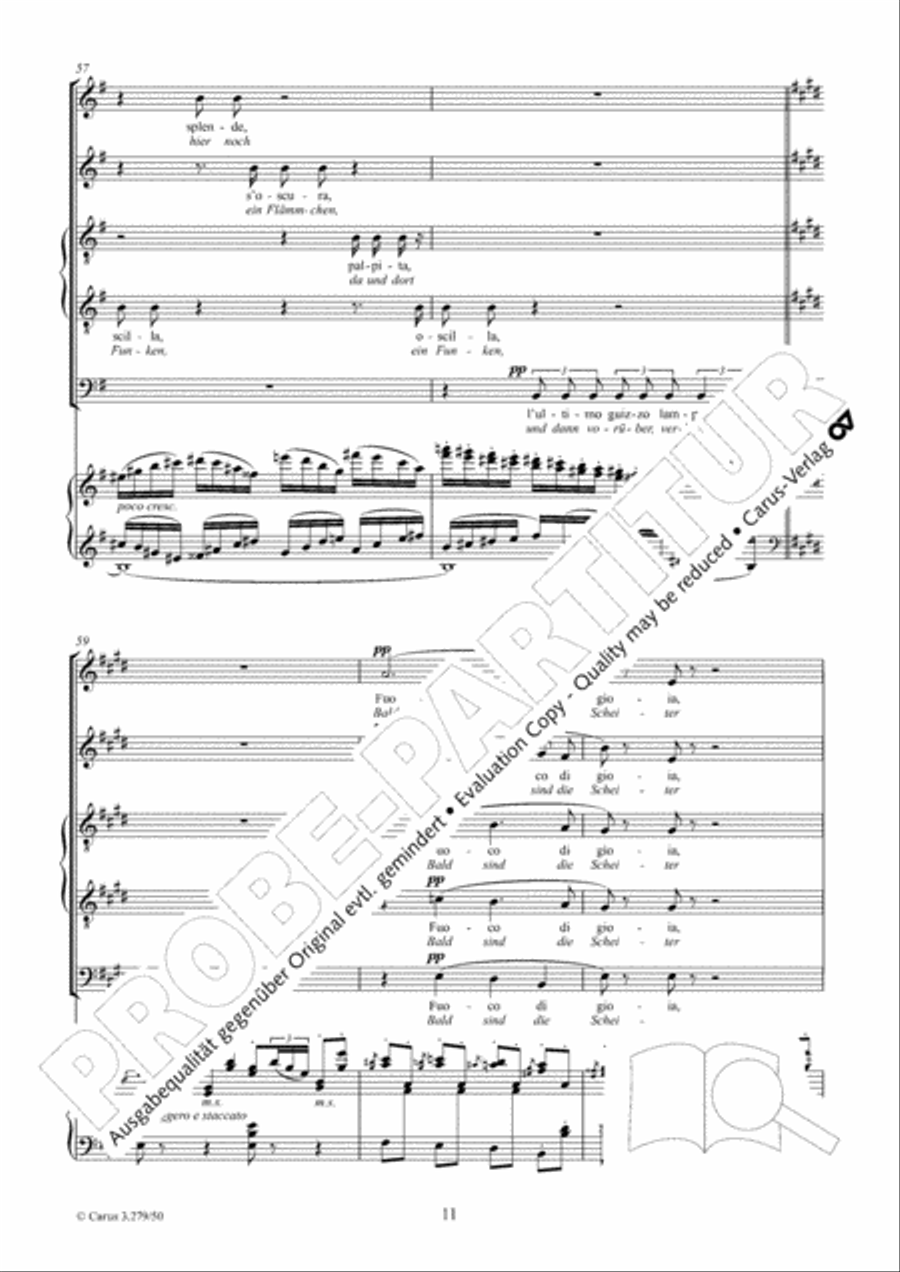 Fuoco di gioa! SATTB scores gallery preview page 12