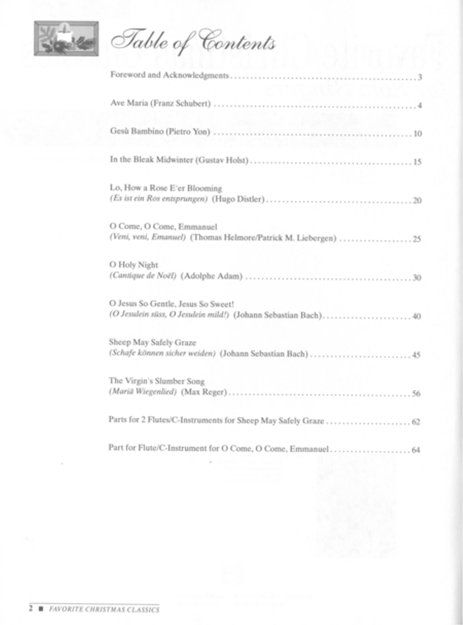Favorite Christmas Classics for Solo Singers