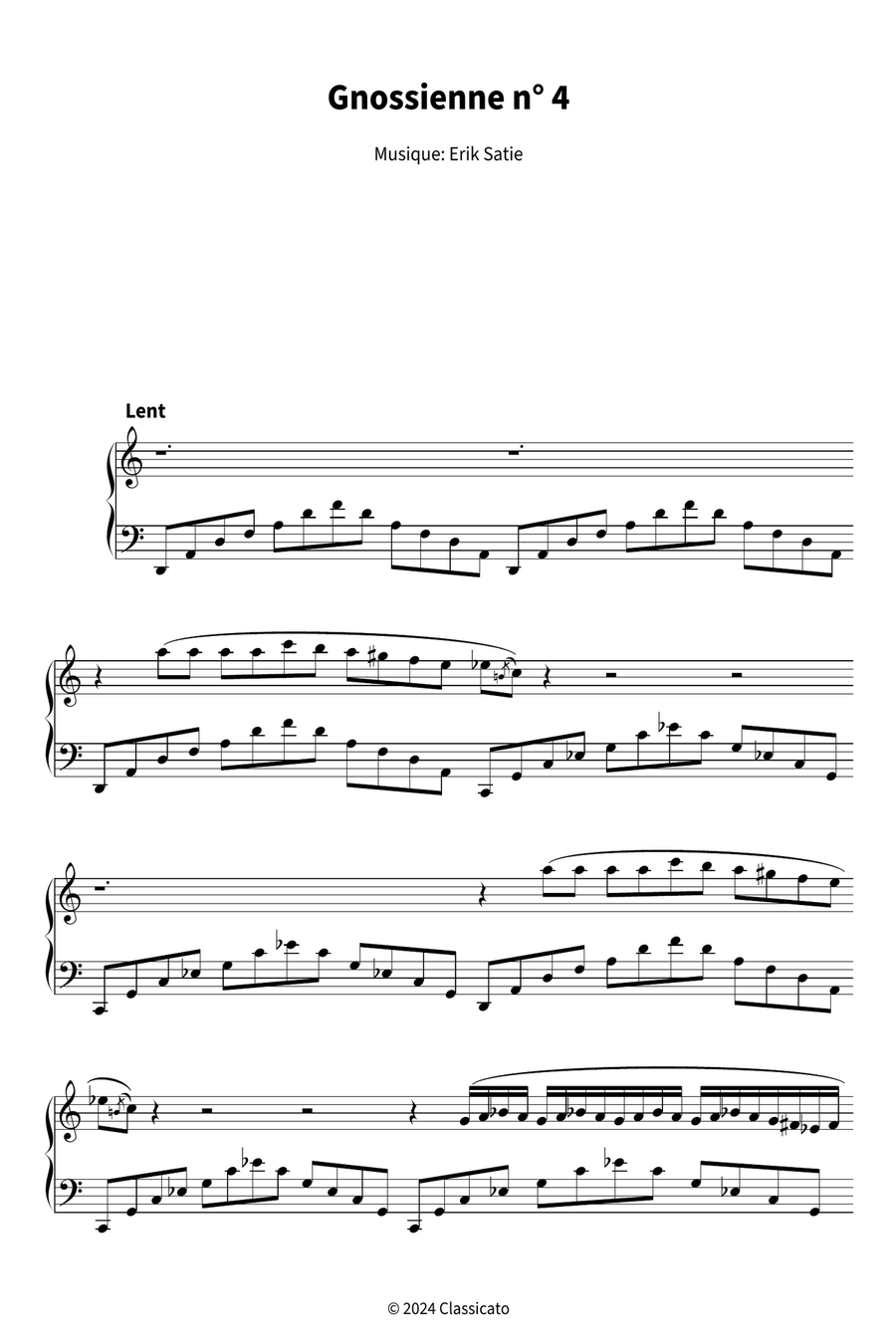 Gnossienne no. 4 Gnossienne no. 4 Piano Solo scores gallery preview page 3