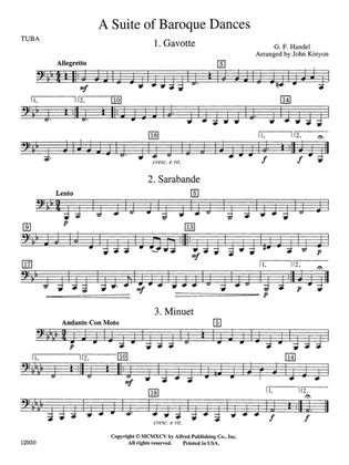 A Suite of Baroque Dances: Tuba