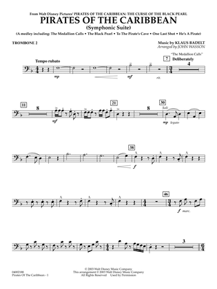 Pirates Of The Caribbean (Symphonic Suite) (arr. John Wasson) - Trombone 2