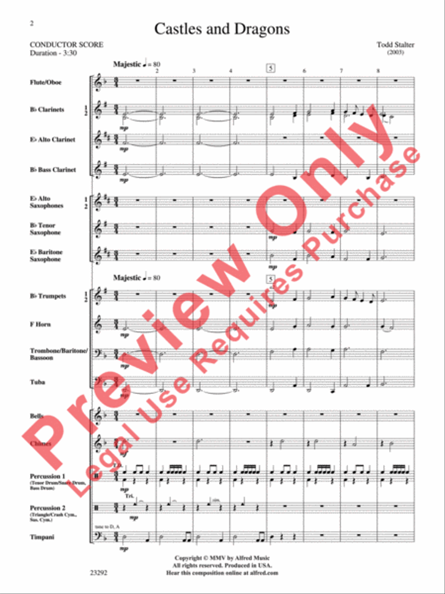 Castles and Dragons Castles and Dragons Concert Band scores gallery preview page 3