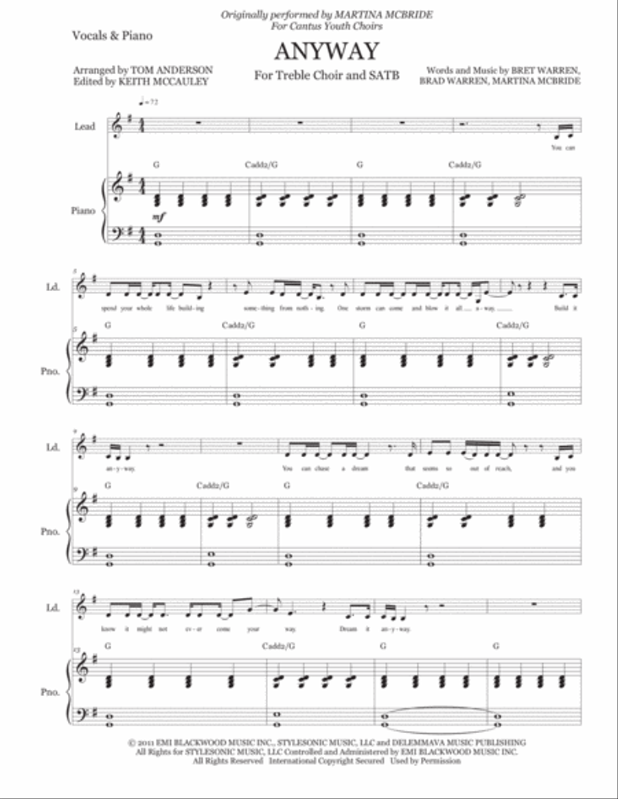 Anyway Anyway 4-Part scores gallery preview page 2