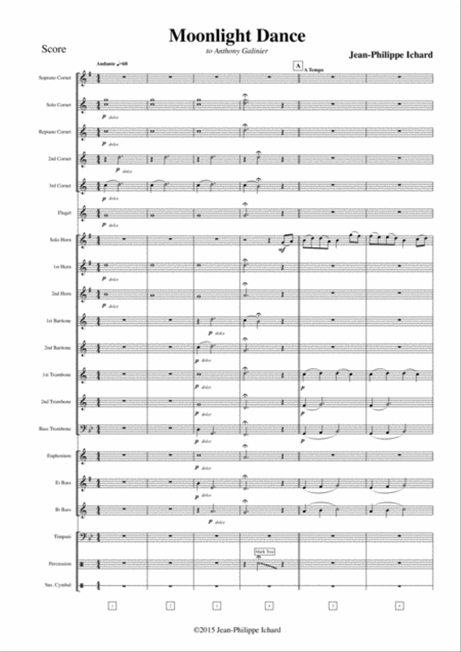Moonlight Dance - Full Score Brass Ensemble scores gallery preview page 1