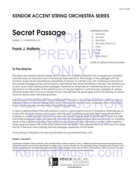 Secret Passage (Full Score)