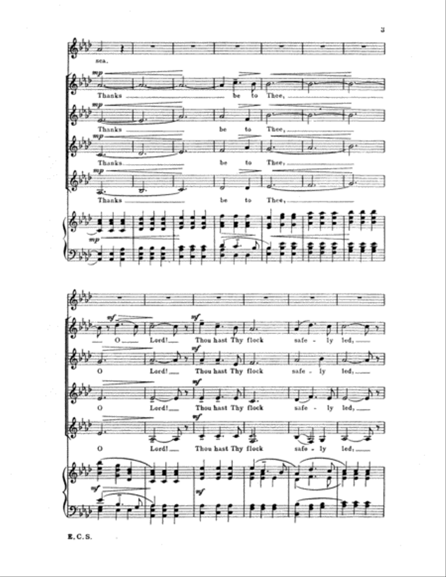 Thanks Be To Thee, O Lord SSAA scores gallery preview page 3