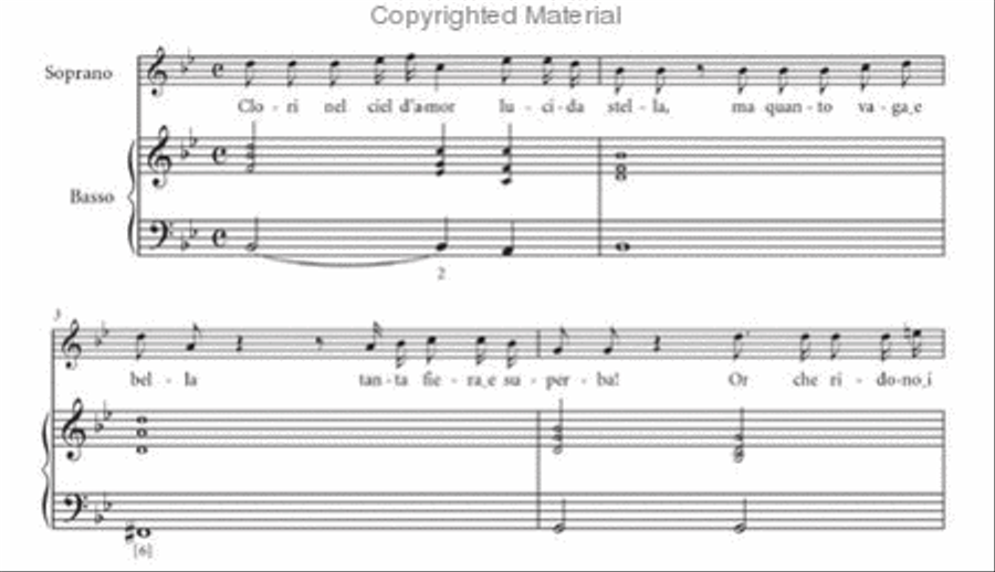 Clori nel ciel d'amor Soprano Voice scores gallery preview page 2