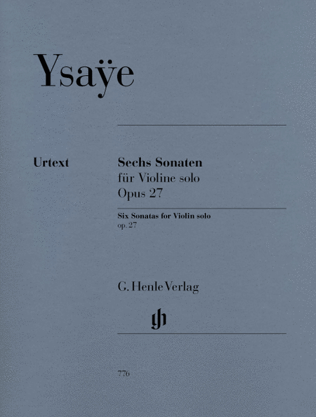 Six Violin Sonatas, Op. 27  for Violin solo