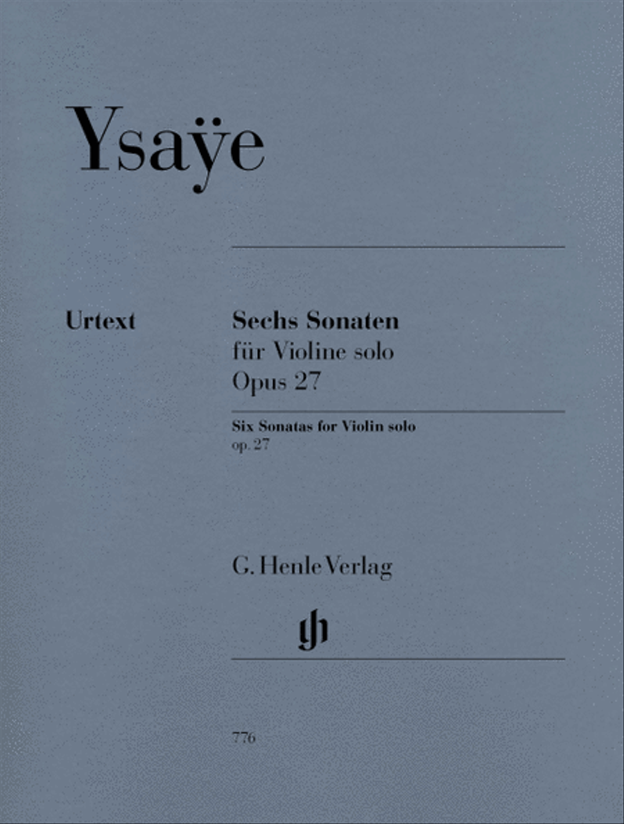 6 Sonatas for Violin Solo Op. 27 Violin Solo scores gallery preview page 1