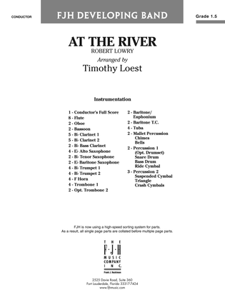 Book cover for At the River: Score