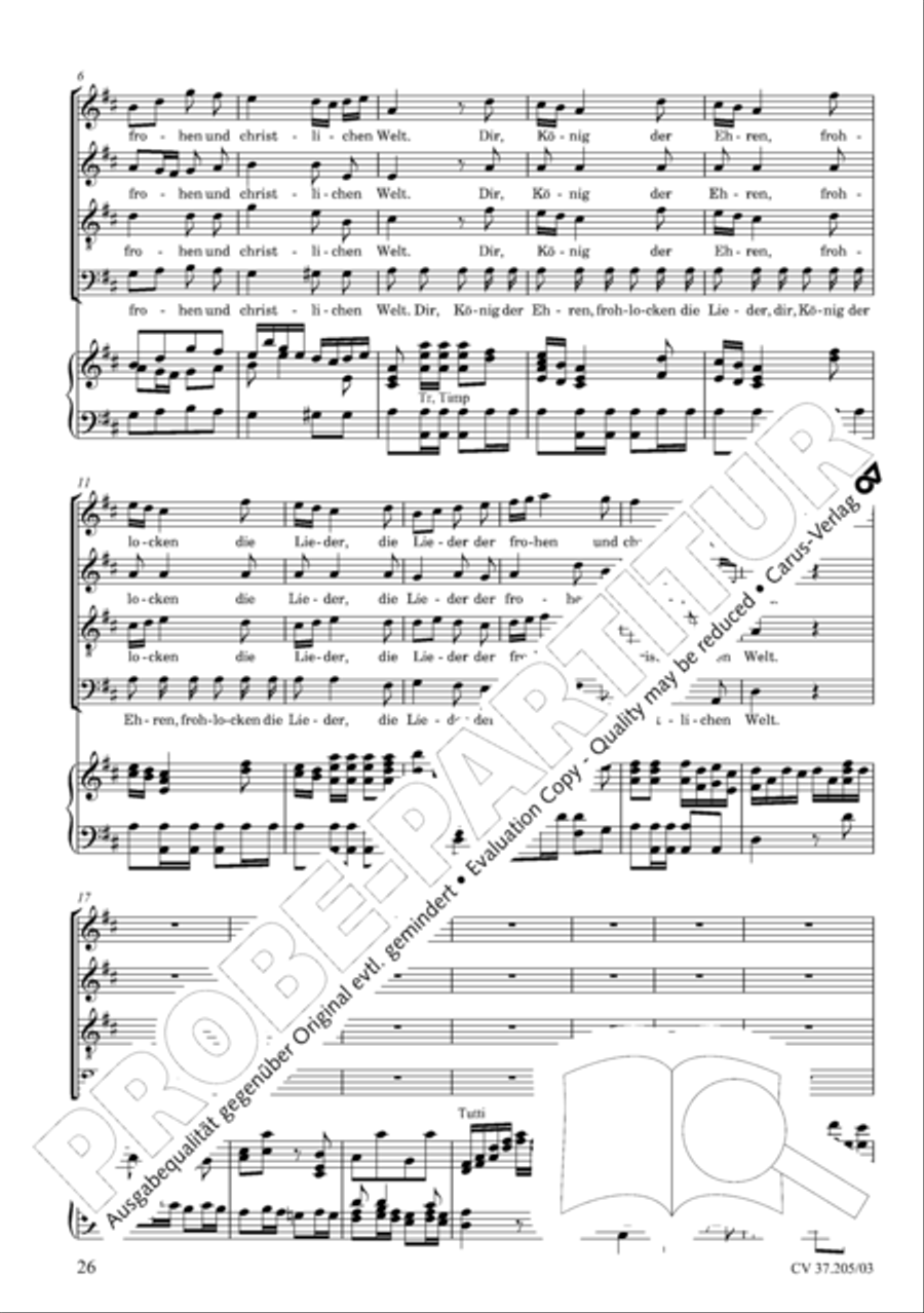 Ergreifet die Psalter, ihr christlichen Chore 4-Part scores gallery preview page 27