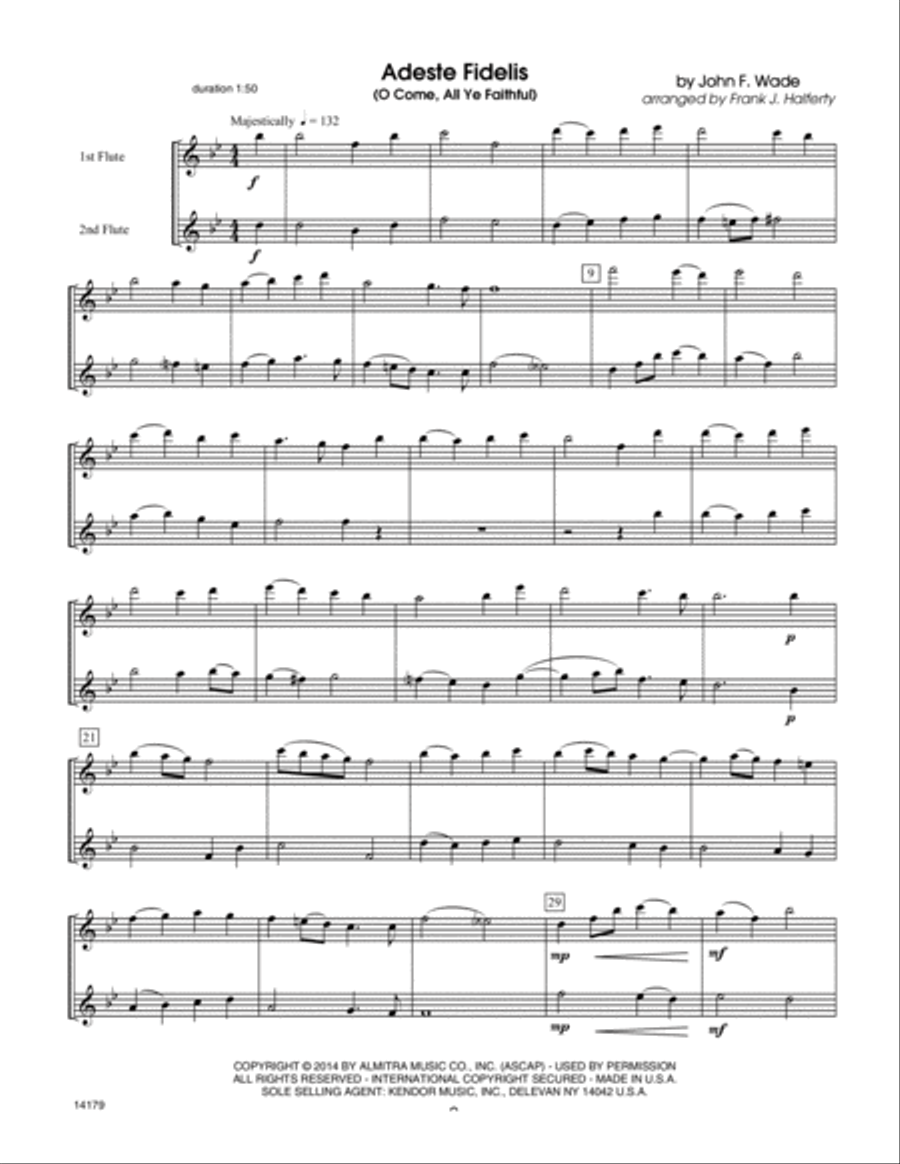 Christmas Anthology- Flute Flute Duet scores gallery preview page 2
