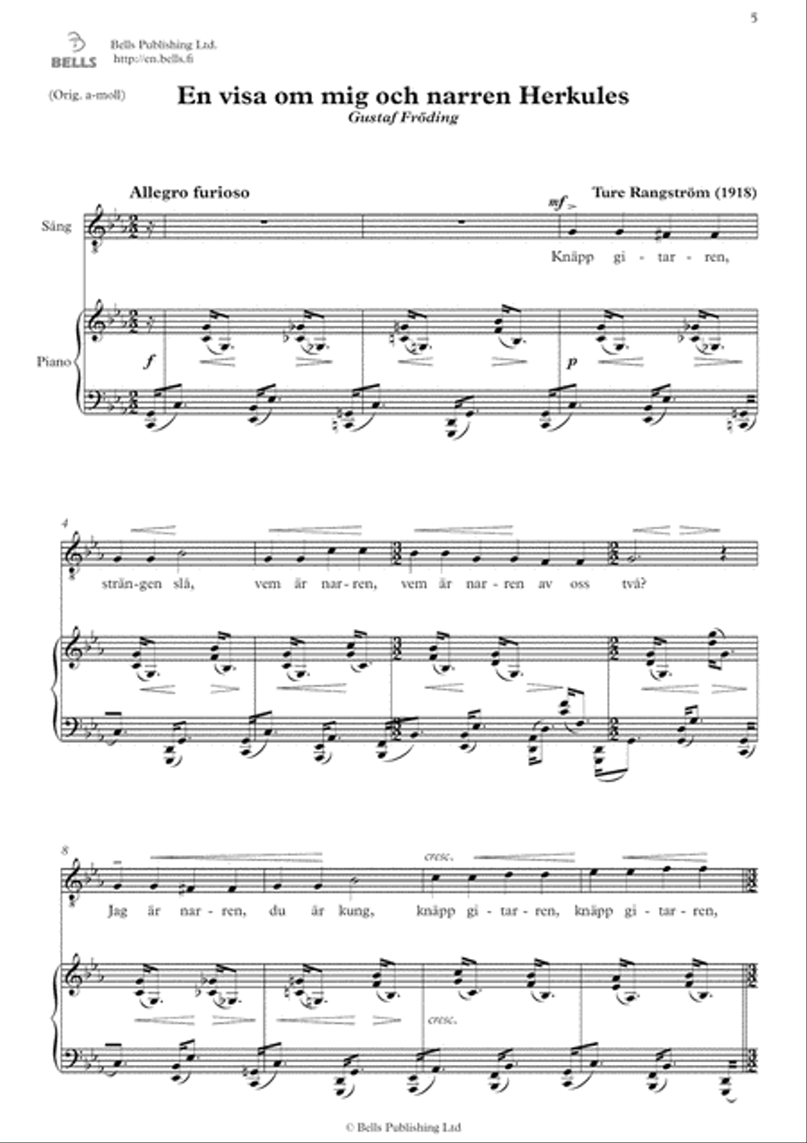 Kung Eriks visor Voice Solo scores gallery preview page 6