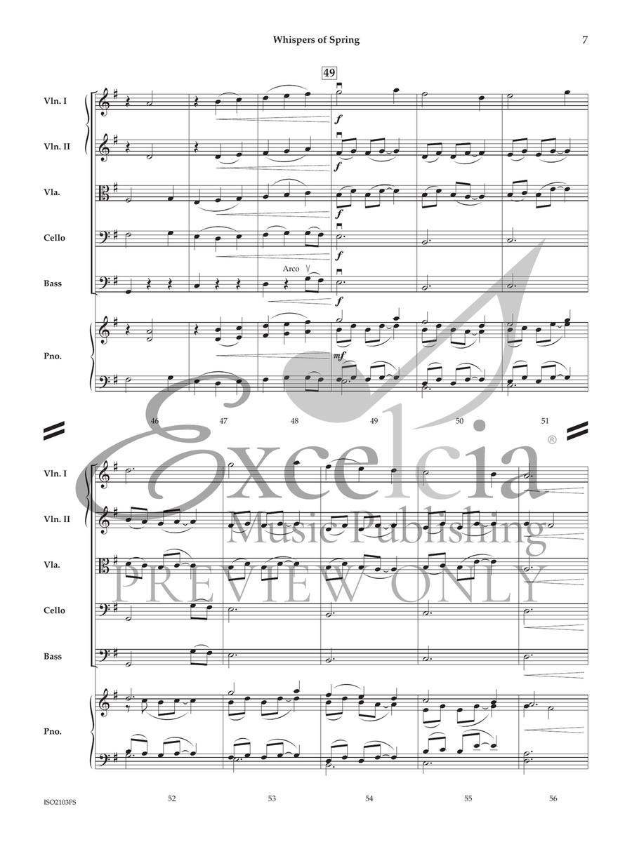 Whispers of Spring String Orchestra scores gallery preview page 6