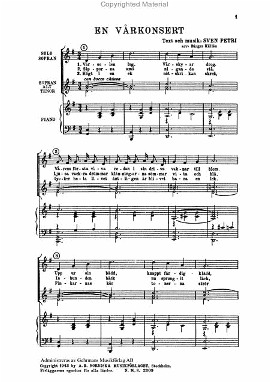 En varkonsert - Korpartitur 4-Part scores gallery preview page 2