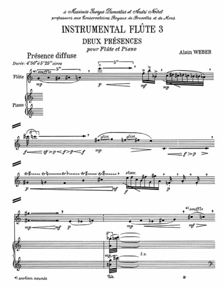 Instrumental Flute 3: 2 Presences (flute & Piano)