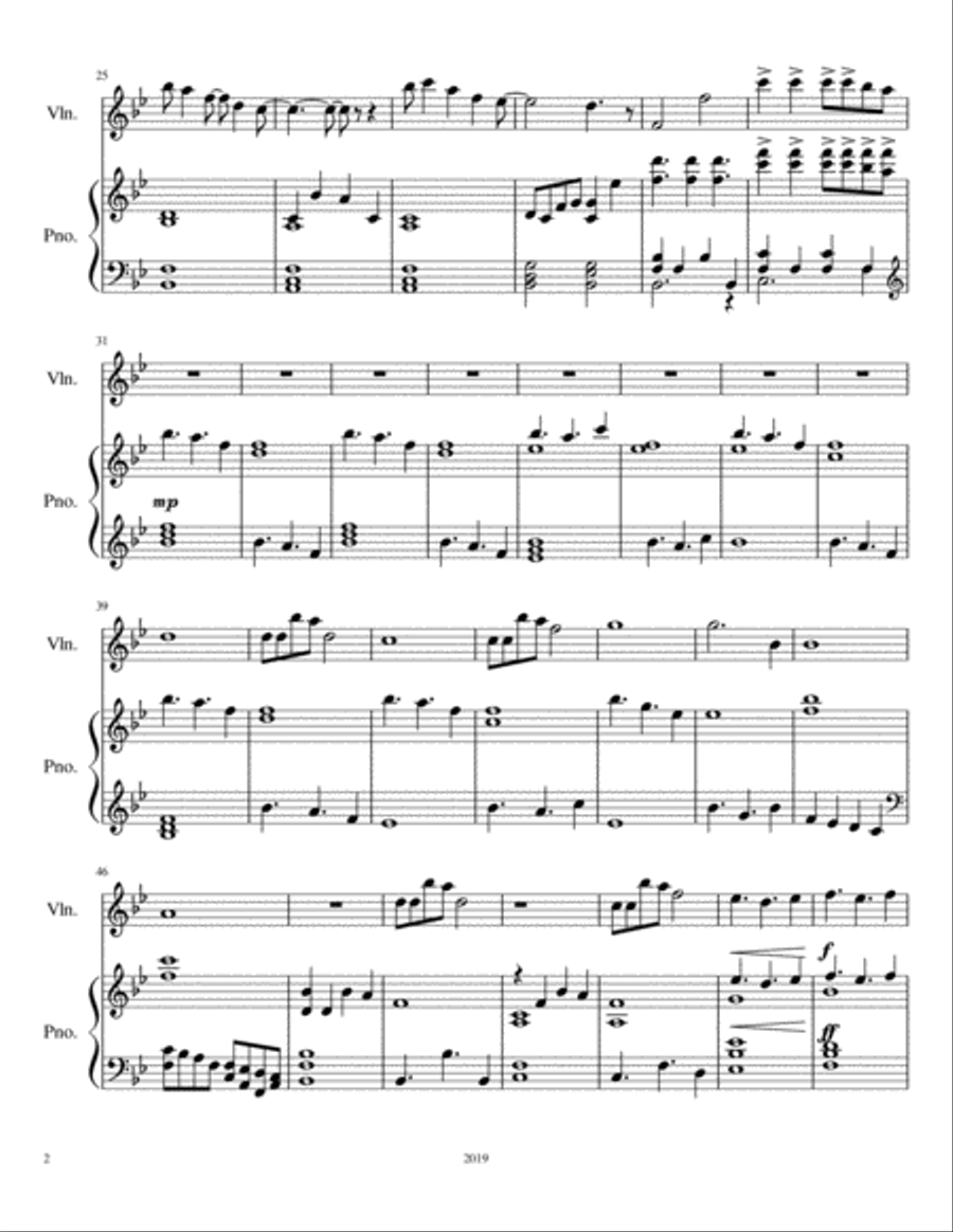 New Life (Violin and Piano) Violin Solo scores gallery preview page 2
