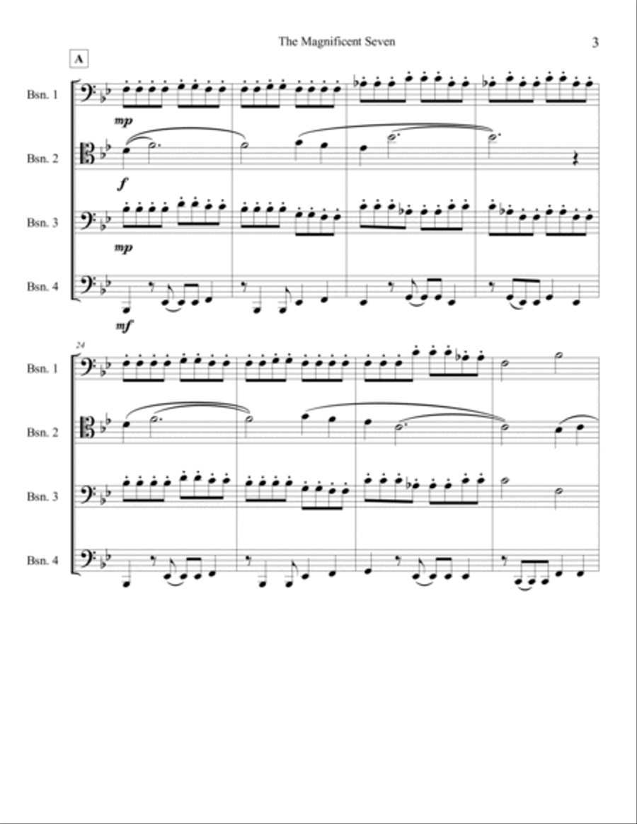 The Magnificent Seven Woodwind Ensemble scores gallery preview page 3