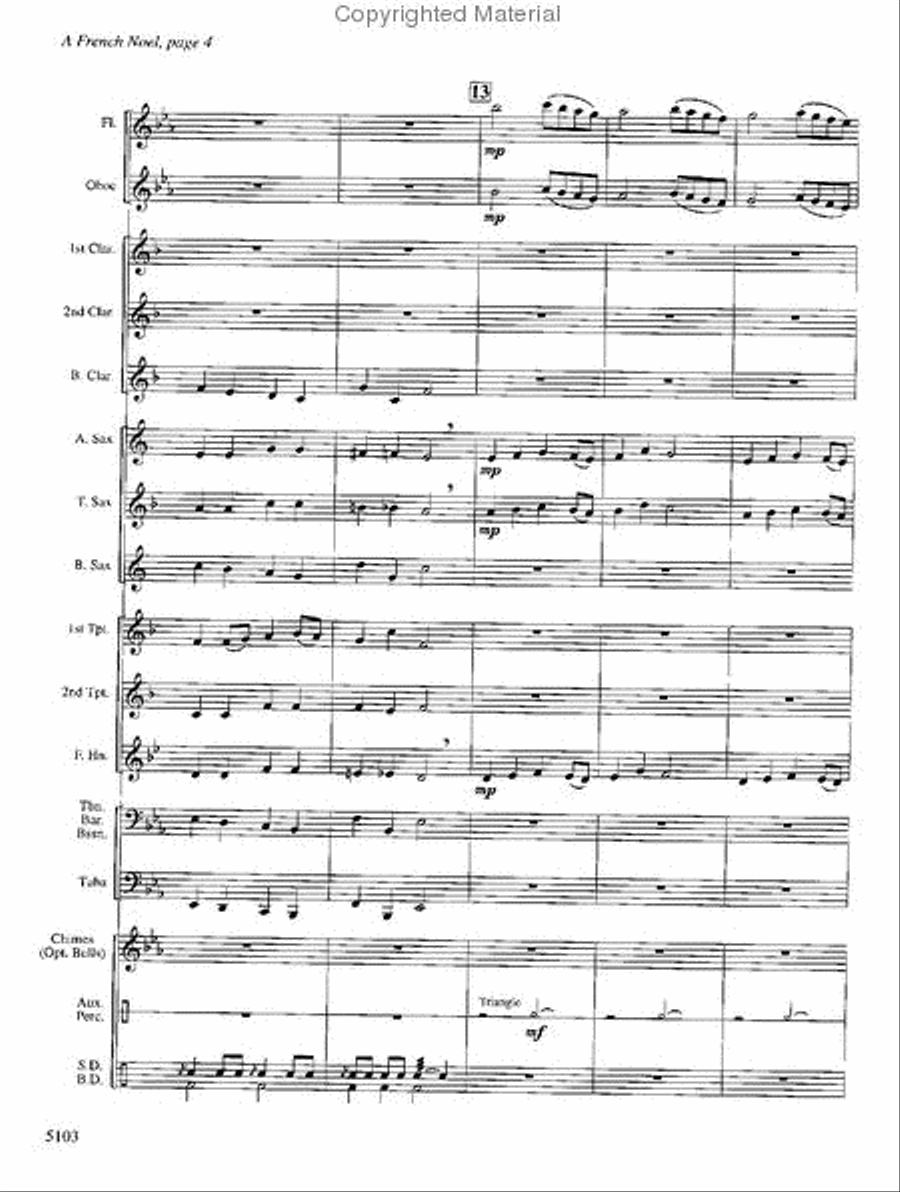 A French Noel Concert Band scores gallery preview page 4