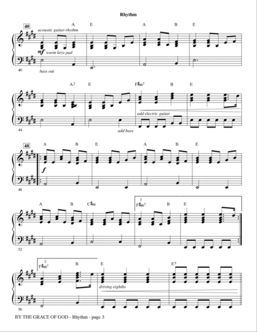 By The Grace Of God - Rhythm Choir scores gallery preview page 3
