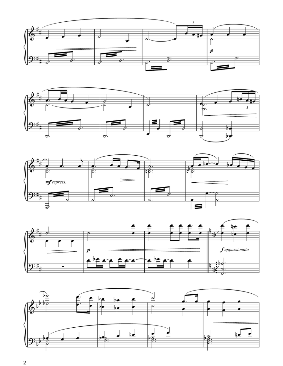 As Far As Florence (from The English Patient) Piano Solo scores gallery preview page 2