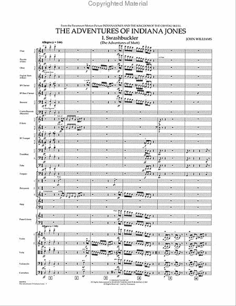 The Adventures of Indiana Jones Full Orchestra scores gallery preview page 2